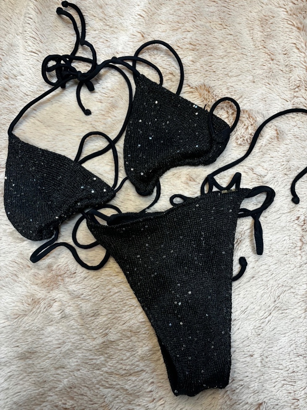 Black Sequin Bikini